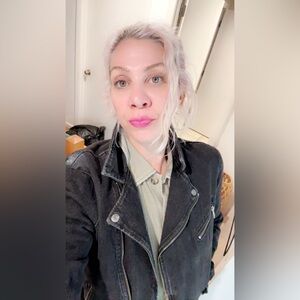 Black Denim Biker Jacket
The Gap